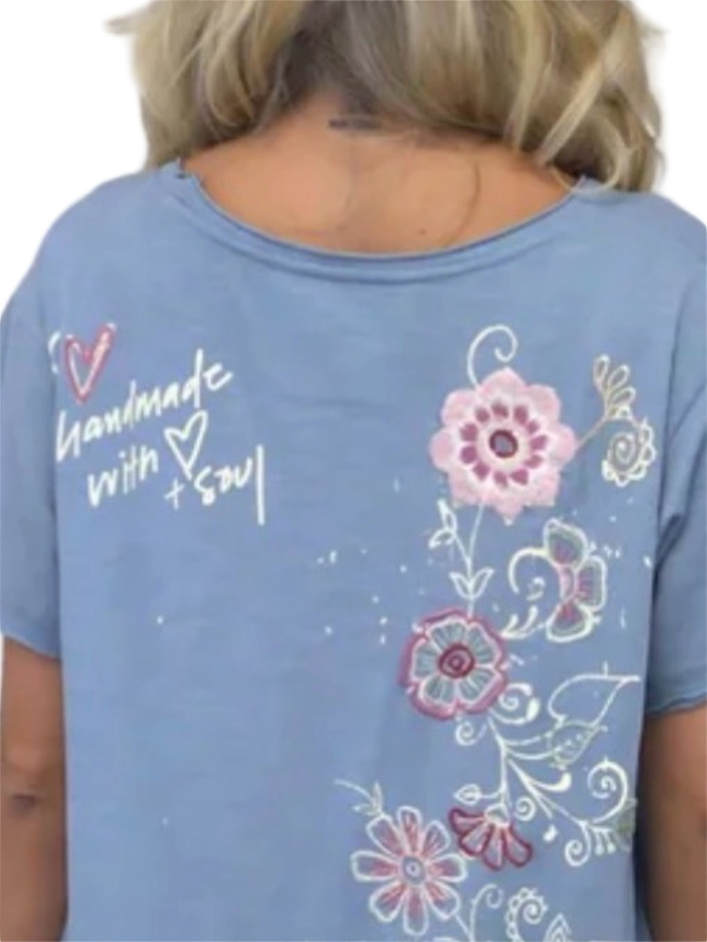 Kayla Seo Light Blue Floral Embroidered Women’s Dress Sz Small - Picture 3 of 4